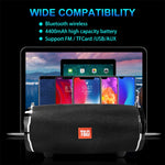 T&G TG187 Tragbarer, wasserdichter kabelloser Bluetooth-Bass-Surround-Lautsprecher mit Schultergurt, unterstützt FM / TF-Karte