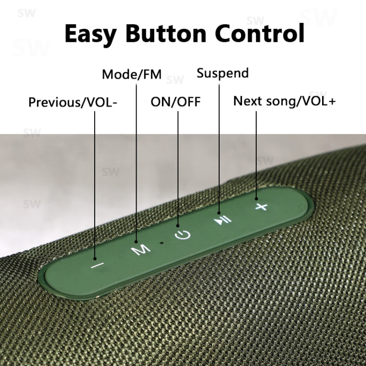 T&G TG187 Tragbarer, wasserdichter kabelloser Bluetooth-Bass-Surround-Lautsprecher mit Schultergurt, unterstützt FM / TF-Karte