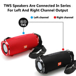 T&G TG187 Tragbarer, wasserdichter kabelloser Bluetooth-Bass-Surround-Lautsprecher mit Schultergurt, unterstützt FM / TF-Karte