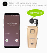 F980 CSR4.1 Einziehbares Kabel Anrufer Vibrationserinnerung Diebstahlschutz Bluetooth Headset, Schwarz, Weiß, Silber, Gold