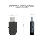 KN330 2 in 1 USB Bluetooth 5.0 Adapter Kabelloser Empfänger Sender für Computer TV Auto