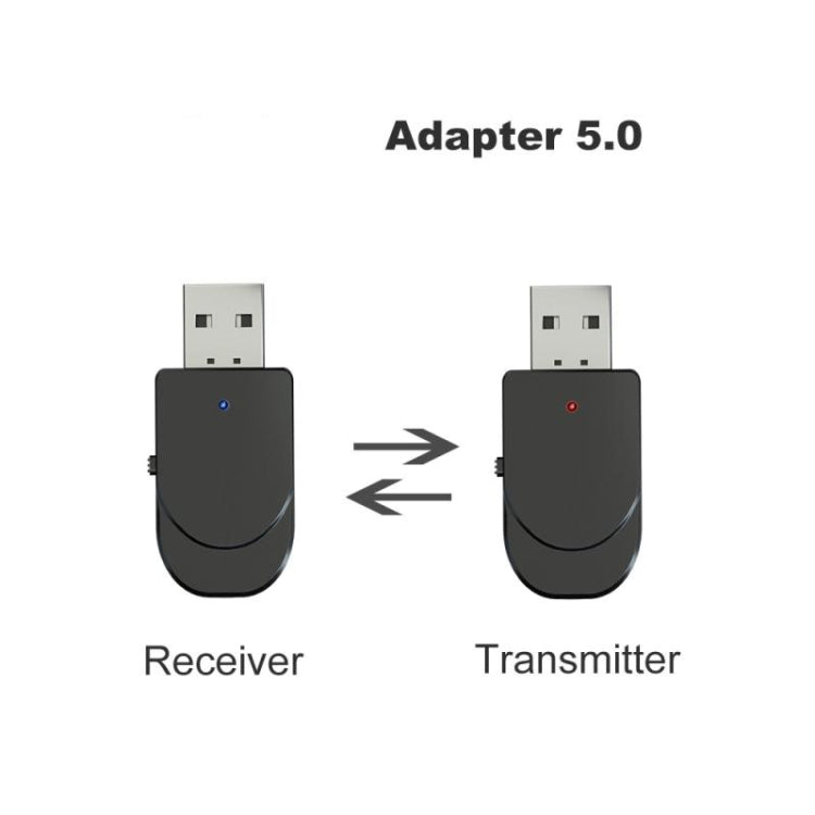 KN330 2 in 1 USB Bluetooth 5.0 Adapter Kabelloser Empfänger Sender für Computer TV Auto