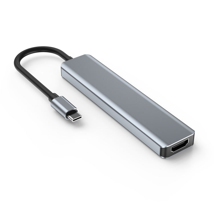 7-in-1 HDMI+SD/TF+USB2.0x2+USB3.0+PD zu Typ-C HUB Dockingstation, 7-in-1 Station