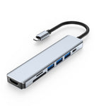 7-in-1 HDMI+SD/TF+USB2.0x2+USB3.0+PD zu Typ-C HUB Dockingstation, 7-in-1 Station