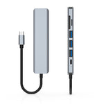 7-in-1 HDMI+SD/TF+USB2.0x2+USB3.0+PD zu Typ-C HUB Dockingstation, 7-in-1 Station