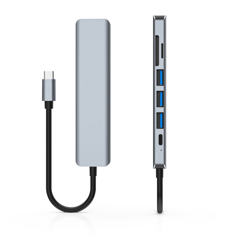7-in-1 HDMI+SD/TF+USB2.0x2+USB3.0+PD zu Typ-C HUB Dockingstation, 7-in-1 Station