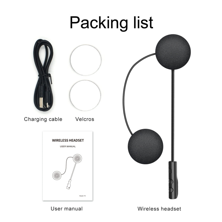 T4 Motorradhelm Bluetooth Headset BT 5.0 Stereo Automatisch Verbinden Unterstützt SIRI, T4