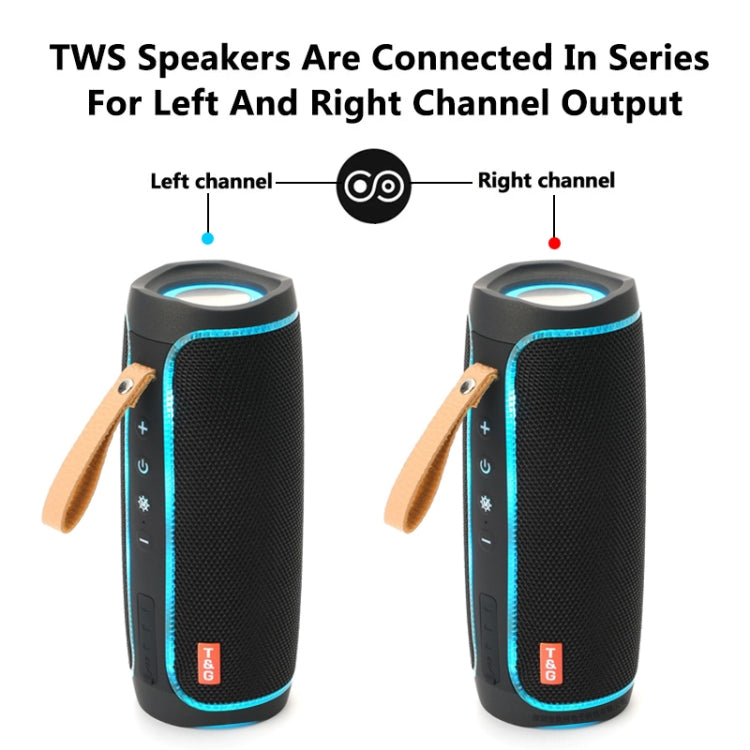 T&G TG287 LED Blinklicht Bluetooth Lautsprecher Tragbarer Drahtloser Stereo Bass Subwoofer UKW / TF / USB