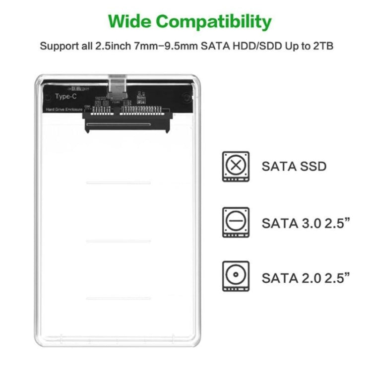 2,5 Zoll SATA zu USB 3.1 Gen 2 Tragbares Gehäuse