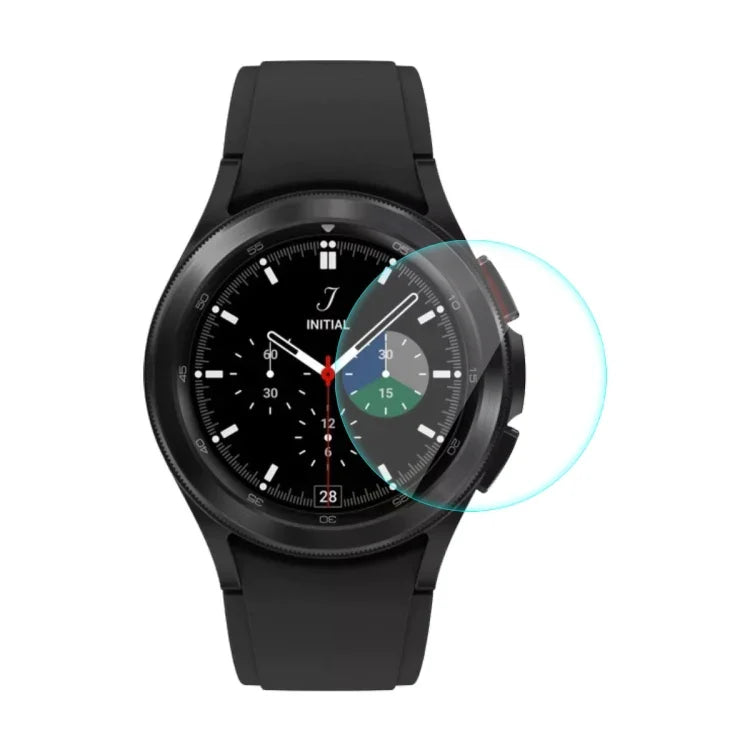 ENKAY Hat-Prince 0,2 mm 9H 2,15D Displayschutzfolie aus gehärtetem Glas mit gebogenen Kanten für Samsung Galaxy Watch4 Classic 42 mm, 1 Stück, 2 Stück, 5 Stück, 10 Stück