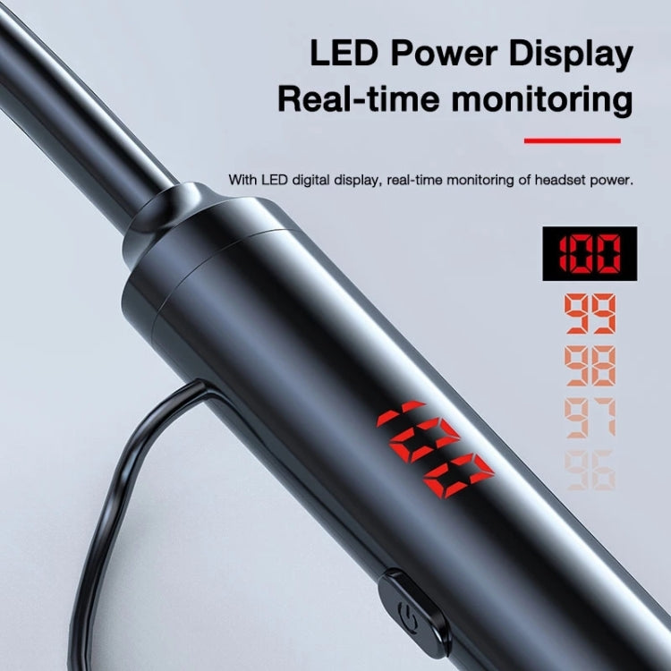 960 Nackenband Magnetisches Stereo-Kopfhörer mit LED-Anzeige Unterstützung TF-Karte