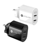 40W Dual Port PD / Typ-C Schnellladegerät für iPhone / iPad Serie, UK-Stecker