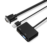 VGA zu HDMI Adapter VGA-Splitter mit 3,5mm Audio-Konverter