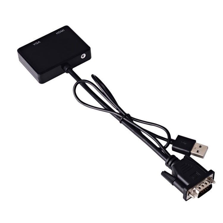 VGA zu HDMI Adapter VGA-Splitter mit 3,5mm Audio-Konverter