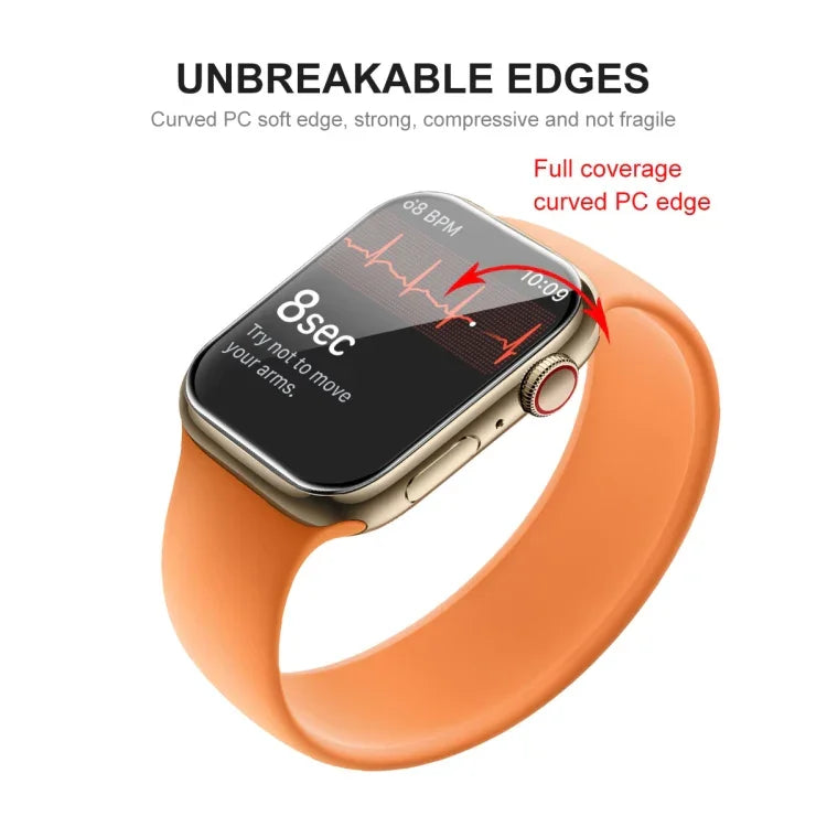 ENKAY Hat-Prince 3D Full Coverage Soft PC Edge + PMMA HD Displayschutzfolie für Apple Watch Series 9 / 8 / 7 45mm, 1 Stück, 2 Stück, 5 Stück, 10 Stück