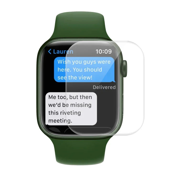 ENKAY Hat-Prince Hüllenfreundliche 3D-Vollbild-PET-gebogene, heißbiegebare HD-Folie für Apple Watch Series 9 / 8 / 7 45 mm, 1 Stück für Apple Watch Series 7 45 mm, 2 Stück für Apple Watch Series 7 45 mm, 5 Stück für Apple Watch Series 7 45 mm ...