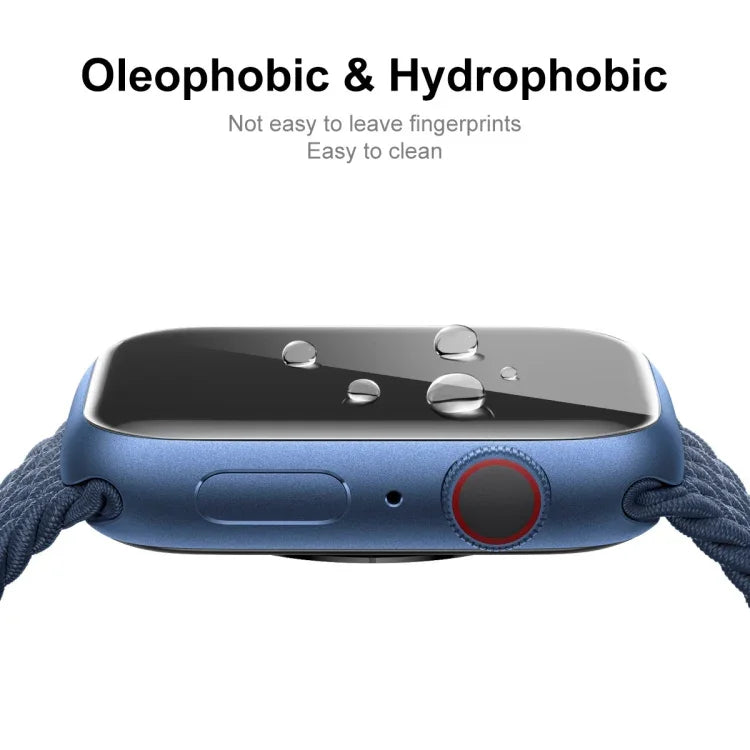ENKAY Hat-Prince Hüllenfreundliche 3D-Vollbild-PET-gebogene, heißbiegebare HD-Folie für Apple Watch Series 9 / 8 / 7 45 mm, 1 Stück für Apple Watch Series 7 45 mm, 2 Stück für Apple Watch Series 7 45 mm, 5 Stück für Apple Watch Series 7 45 mm ...