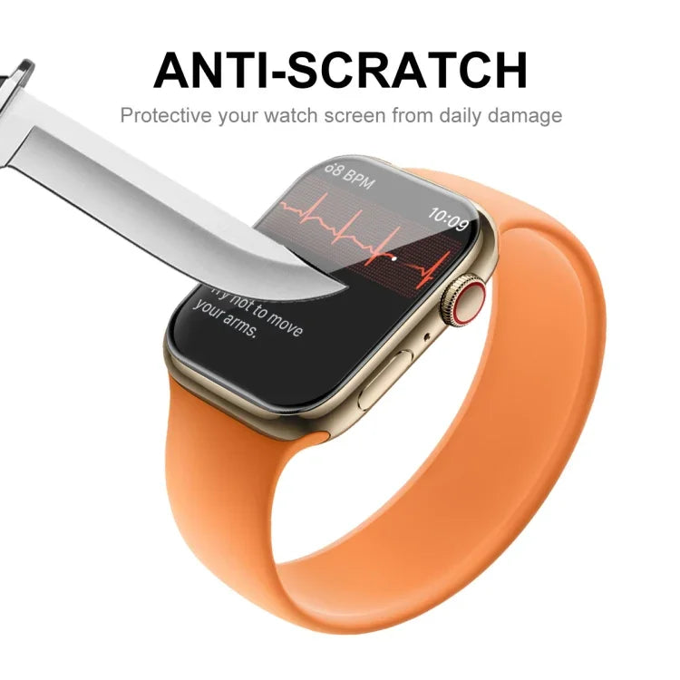 ENKAY Hat-Prince Hüllenfreundliche 3D-Vollbild-PET-gebogene, heißbiegebare HD-Folie für Apple Watch Series 9 / 8 / 7 45 mm, 1 Stück für Apple Watch Series 7 45 mm, 2 Stück für Apple Watch Series 7 45 mm, 5 Stück für Apple Watch Series 7 45 mm ...