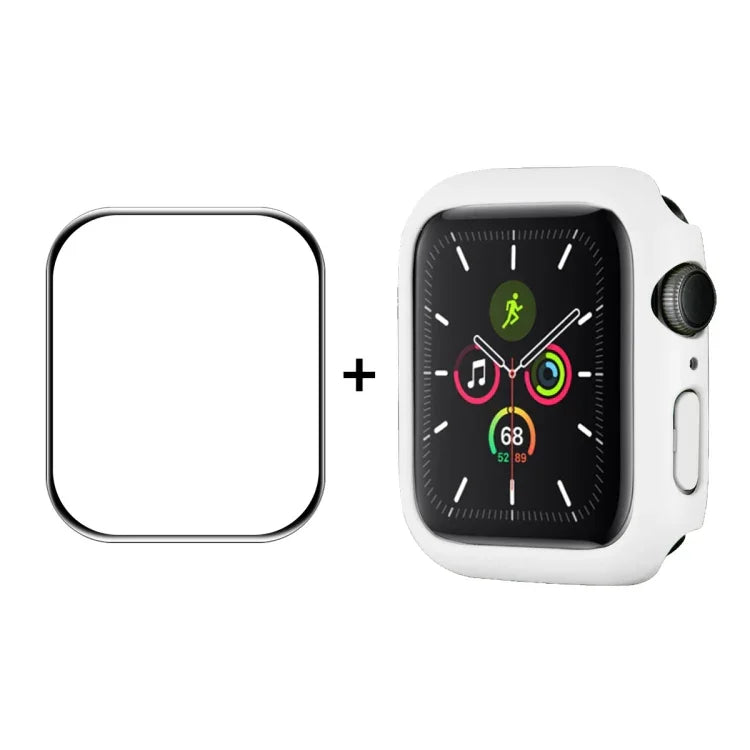 ENKAY Hat-Prince PC-Rahmen + vollflächige PMMA HD-Displayschutzfolie für Apple Watch Series 9 / 8 / 7 41 mm