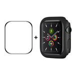 ENKAY Hat-Prince PC-Rahmen + vollflächige PMMA HD-Displayschutzfolie für Apple Watch Series 7 45 mm