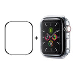 ENKAY Hat-Prince PC-Rahmen + vollflächige PMMA HD-Displayschutzfolie für Apple Watch Series 7 45 mm