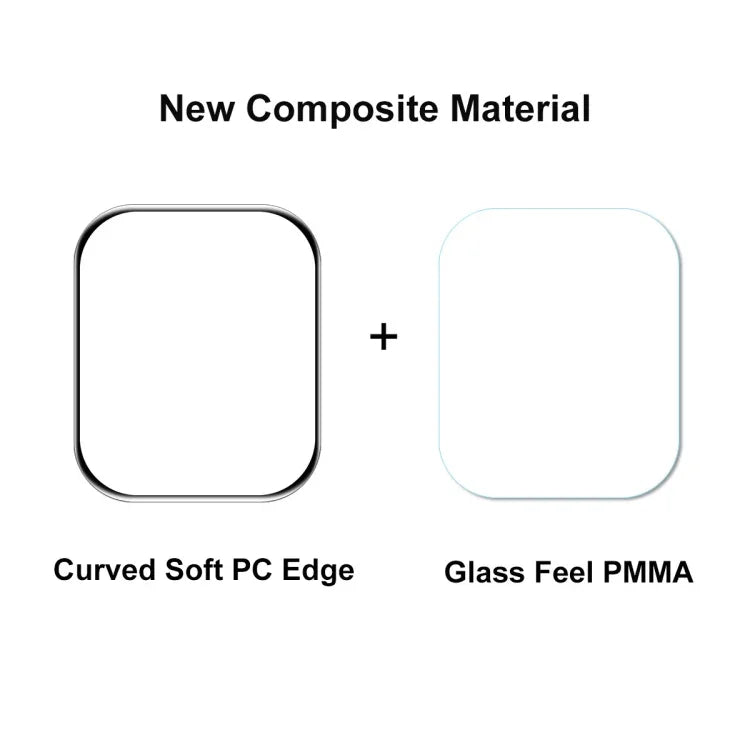 ENKAY Hat-Prince PC-Rahmen + vollflächige PMMA HD-Displayschutzfolie für Apple Watch Series 7 45 mm