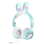 KE-01 Kaninchenohren Kabelloses Bluetooth 5.0 Stereo Musik Faltbares Headset mit Mikrofon für PC