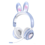 KE-01 Kaninchenohren Kabelloses Bluetooth 5.0 Stereo Musik Faltbares Headset mit Mikrofon für PC