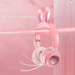 KE-01 Kaninchenohren Kabelloses Bluetooth 5.0 Stereo Musik Faltbares Headset mit Mikrofon für PC