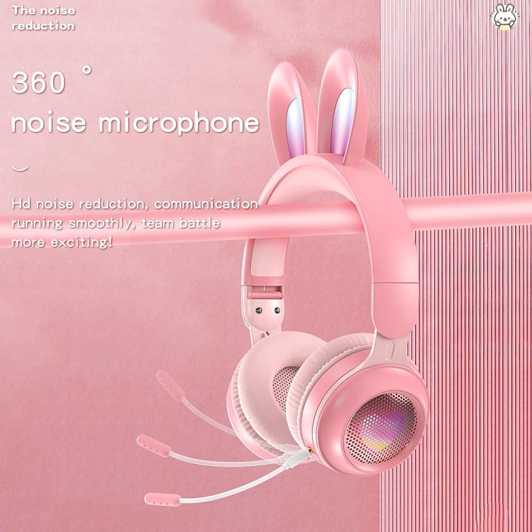 KE-01 Kaninchenohren Kabelloses Bluetooth 5.0 Stereo Musik Faltbares Headset mit Mikrofon für PC