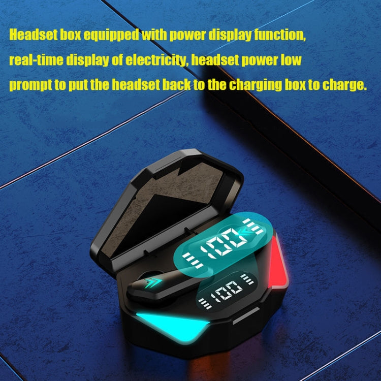TWS-Y04 Bluetooth 5.0 TWS Binaurale True Stereo Touch-Steuerung Gaming Ohrhörer mit LED-Ladeetui