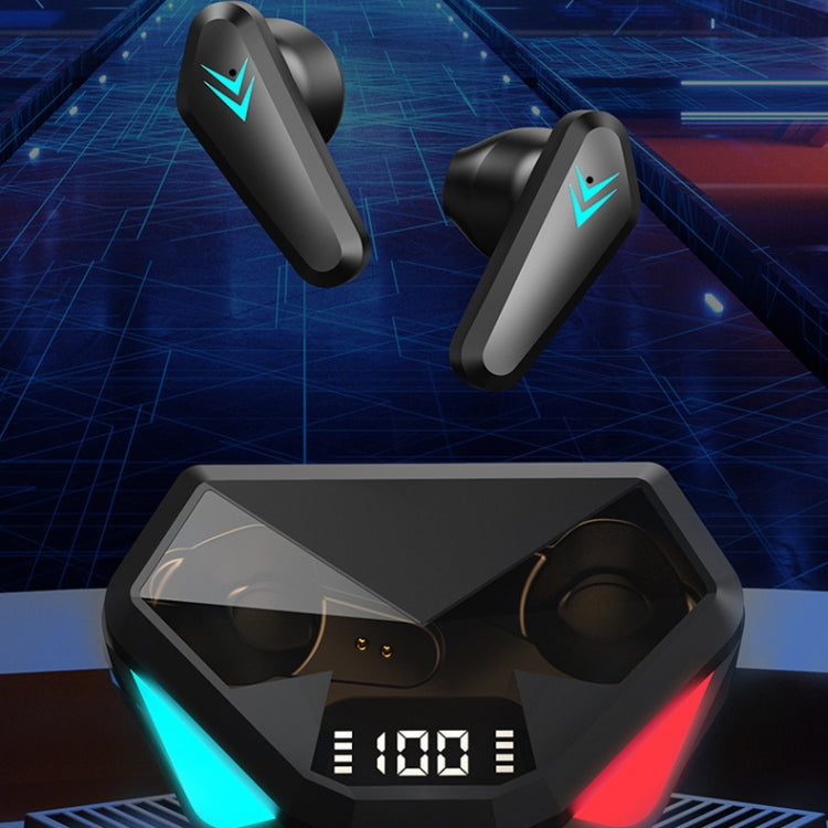 TWS-Y04 Bluetooth 5.0 TWS Binaurale True Stereo Touch-Steuerung Gaming Ohrhörer mit LED-Ladeetui