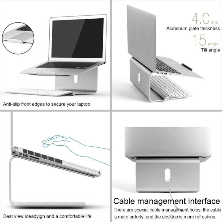 AP-2 Aluminiumlegierung 360 Grad Drehbarer Verstellbarer Laptop-Ständer für 11-17 Zoll Notebook, AP-2