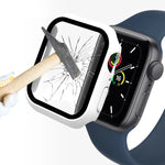 ENKAY Hat-Prince 2-in-1 PC-Rahmen + 9H-Schutzglas-Schutzhülle mit vollständiger Abdeckung für Apple Watch Series 7 45 mm