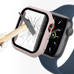 ENKAY Hat-Prince 2-in-1 PC-Rahmen + 9H-Schutzglas-Schutzhülle mit vollständiger Abdeckung für Apple Watch Series 7 45 mm