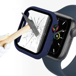 ENKAY Hat-Prince 2-in-1 PC-Rahmen + 9H-Schutzglas-Schutzhülle mit vollständiger Abdeckung für Apple Watch Series 7 45 mm