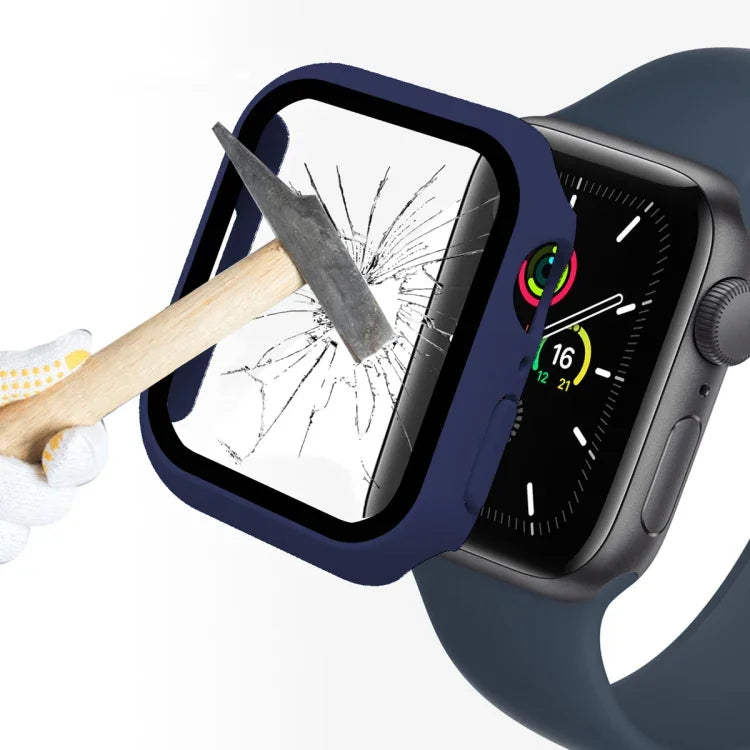 ENKAY Hat-Prince 2-in-1 PC-Rahmen + 9H-Schutzglas-Schutzhülle mit vollständiger Abdeckung für Apple Watch Series 7 45 mm