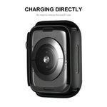 ENKAY Hat-Prince 2-in-1 PC-Rahmen + 9H-Schutzglas-Schutzhülle mit vollständiger Abdeckung für Apple Watch Series 7 45 mm