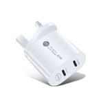 002 40W Dual Port PD USB-C / Typ-C Schnellladegerät für iPhone / iPad Serie, UK Stecker, UK Stecker