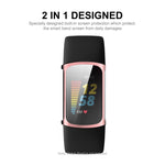For Fitbit Charge 5/ Charge 6 ENKAY Hat-Prince Full Coverage Electroplated Soft TPU Case Scratch Resistant Cover