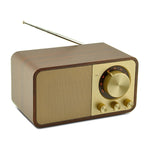 JY-66 Drahtloser BT5.0 Retro-Klassik-Lautsprecher in Holzoptik mit FM-Radio, unterstützt TF / U-Disk / AUX