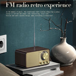 JY-66 Drahtloser BT5.0 Retro-Klassik-Lautsprecher in Holzoptik mit FM-Radio, unterstützt TF / U-Disk / AUX