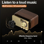 JY-66 Drahtloser BT5.0 Retro-Klassik-Lautsprecher in Holzoptik mit FM-Radio, unterstützt TF / U-Disk / AUX