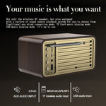 JY-66 Drahtloser BT5.0 Retro-Klassik-Lautsprecher in Holzoptik mit FM-Radio, unterstützt TF / U-Disk / AUX