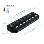 7 Ports USB 3.0 HUB mit unabhängiger Umschaltung Splitter, Splitter