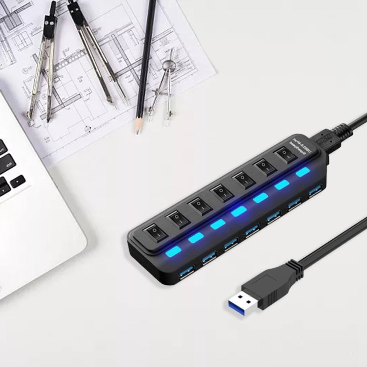 7 Ports USB 3.0 HUB mit unabhängiger Umschaltung Splitter, Splitter