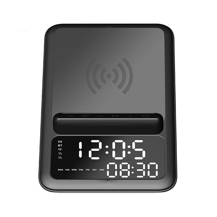 AEC BT512 Multifunktionaler Bluetooth-Lautsprecher 10W Kabelloses Ladegerät LED-Tischwecker