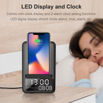 AEC BT512 Multifunktionaler Bluetooth-Lautsprecher 10W Kabelloses Ladegerät LED-Tischwecker