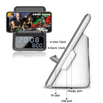 AEC BT512 Multifunktionaler Bluetooth-Lautsprecher 10W Kabelloses Ladegerät LED-Tischwecker