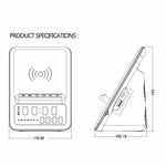 AEC BT512 Multifunktionaler Bluetooth-Lautsprecher 10W Kabelloses Ladegerät LED-Tischwecker